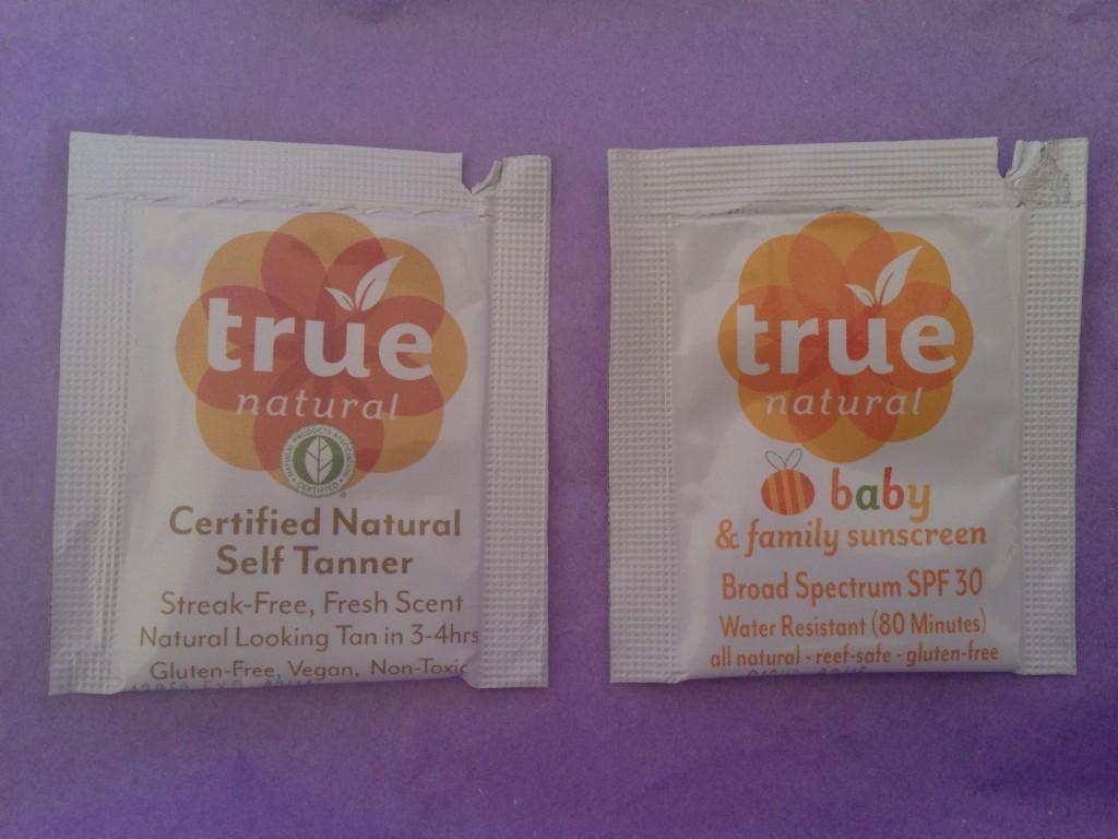 True Baby Sunscreen and True Self Tanner Samples