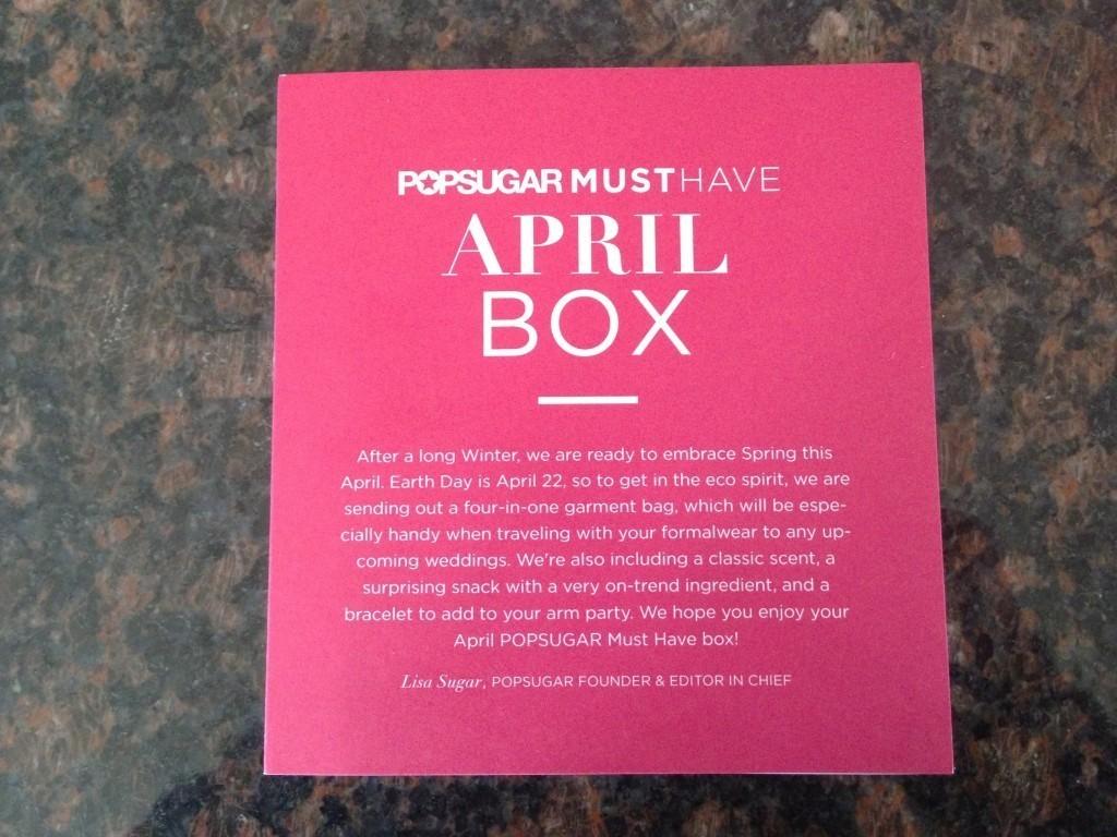 April PopSugar Must Have Box