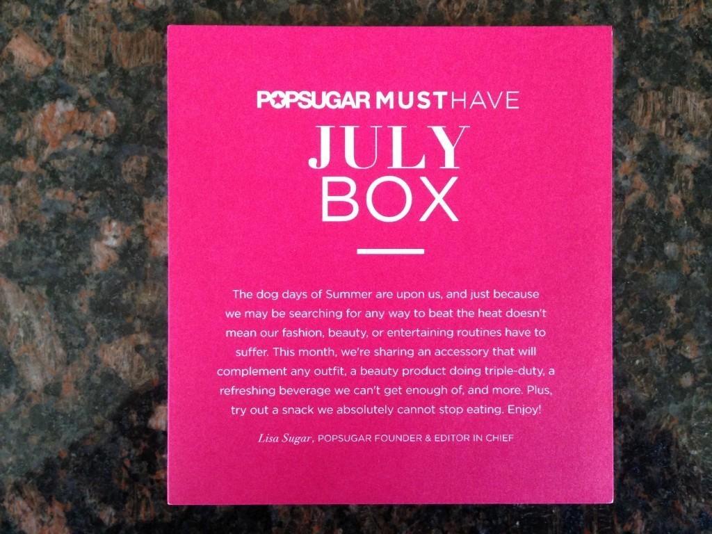 July PopSugar Must Have Box
