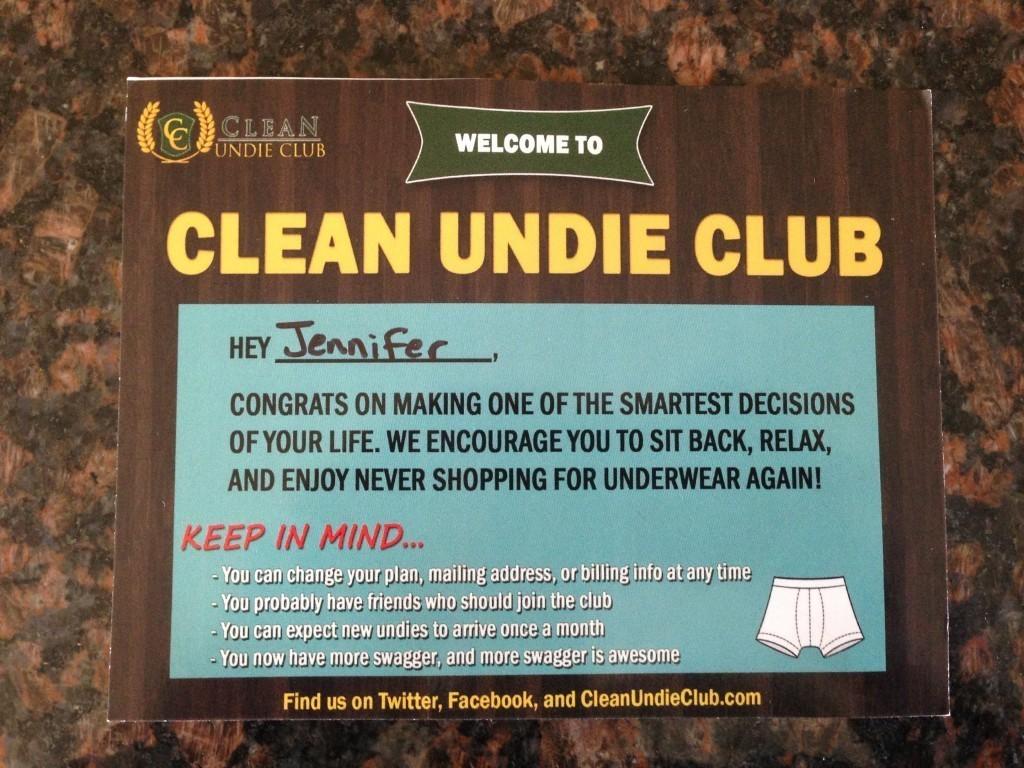 August Clean Undie Club