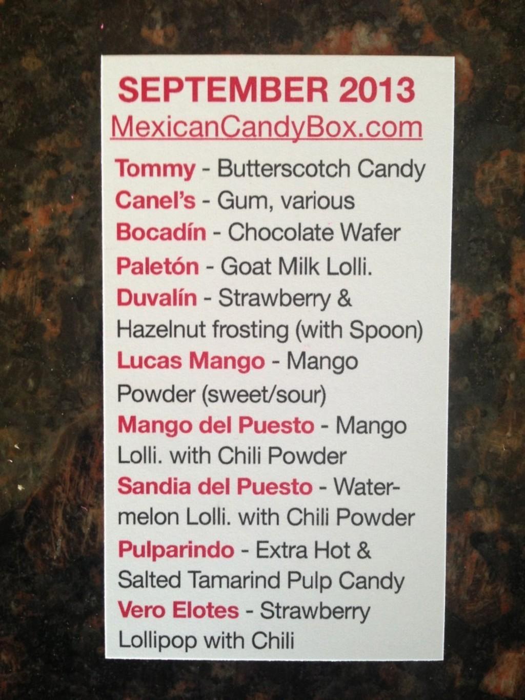 Mexican Candy Box