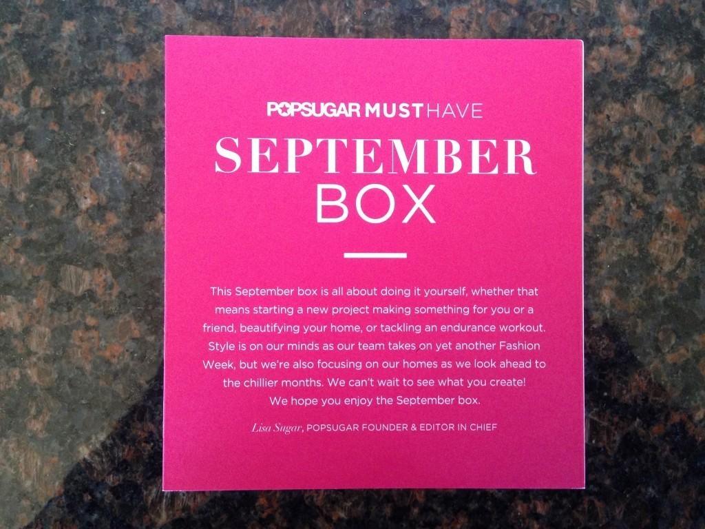 September PopSugar Must Have Box