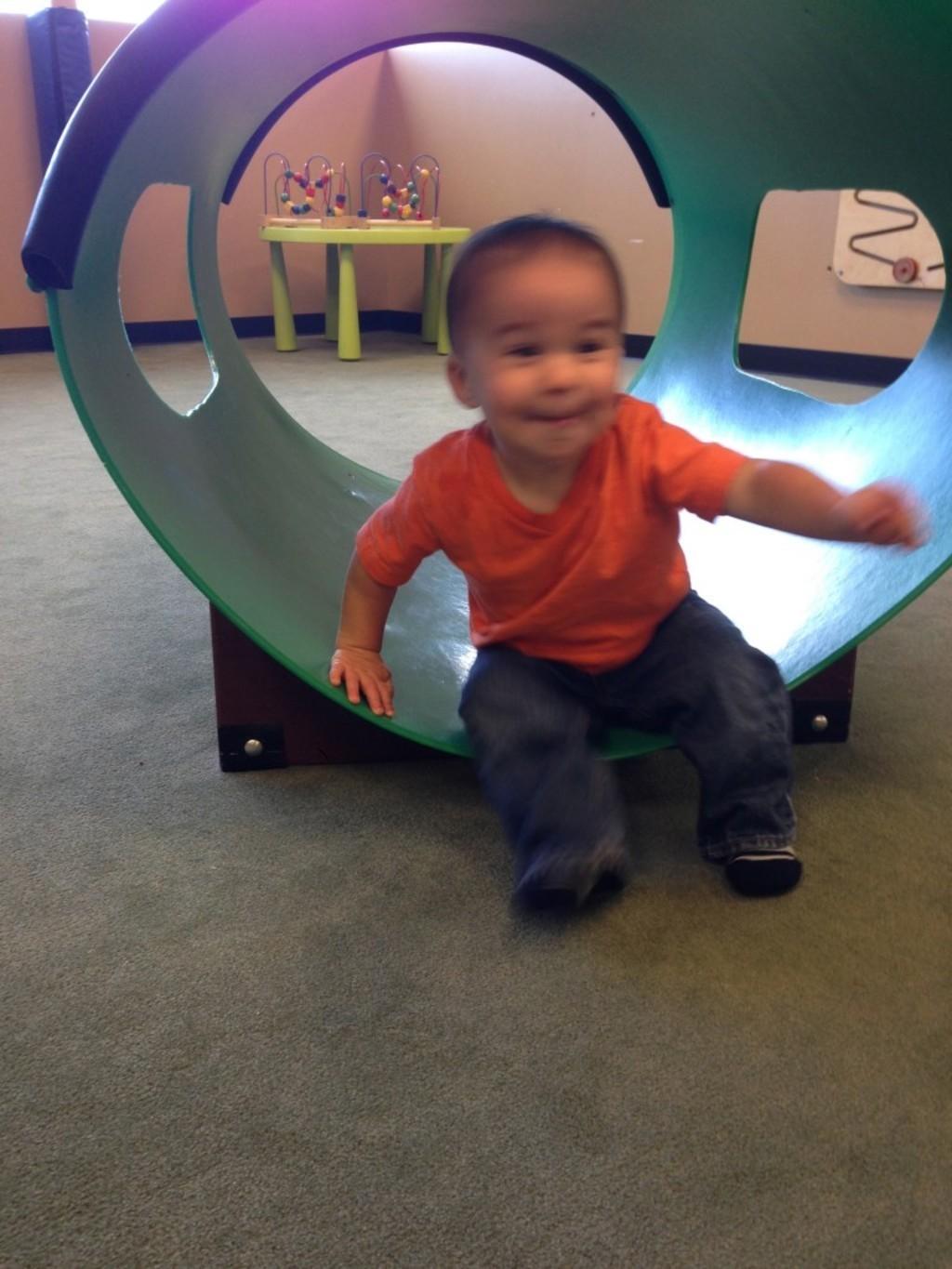 All I have is blurry pictures.  He moves fast.