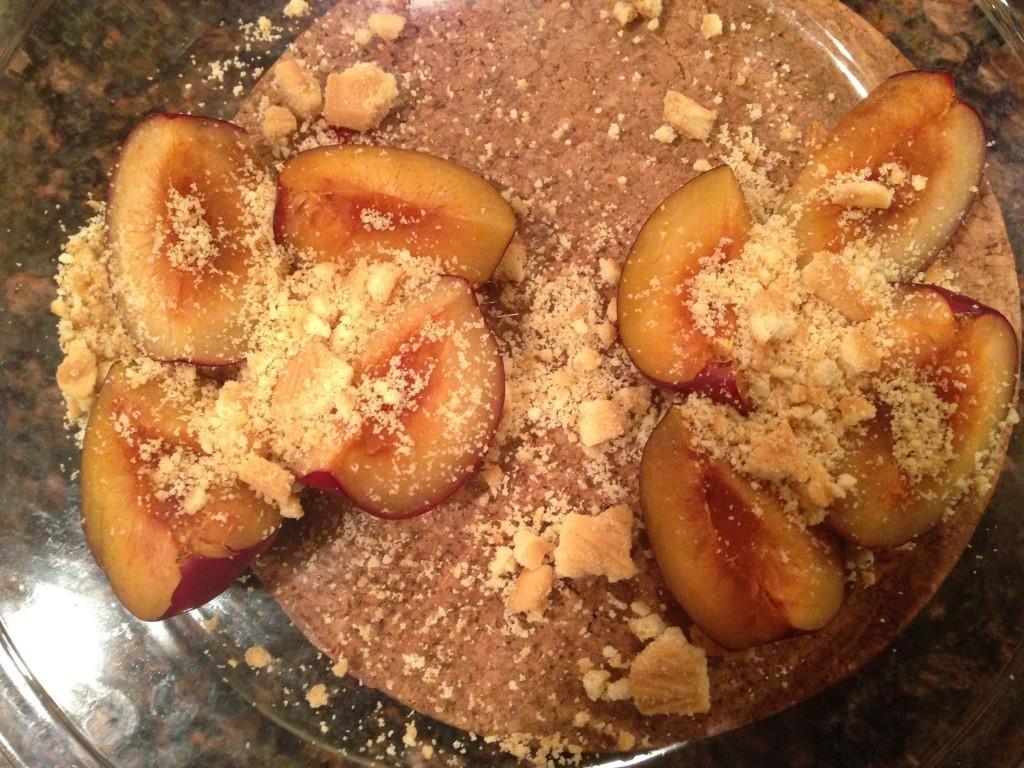 Shortbread Cookies and Oven Roasted Plums