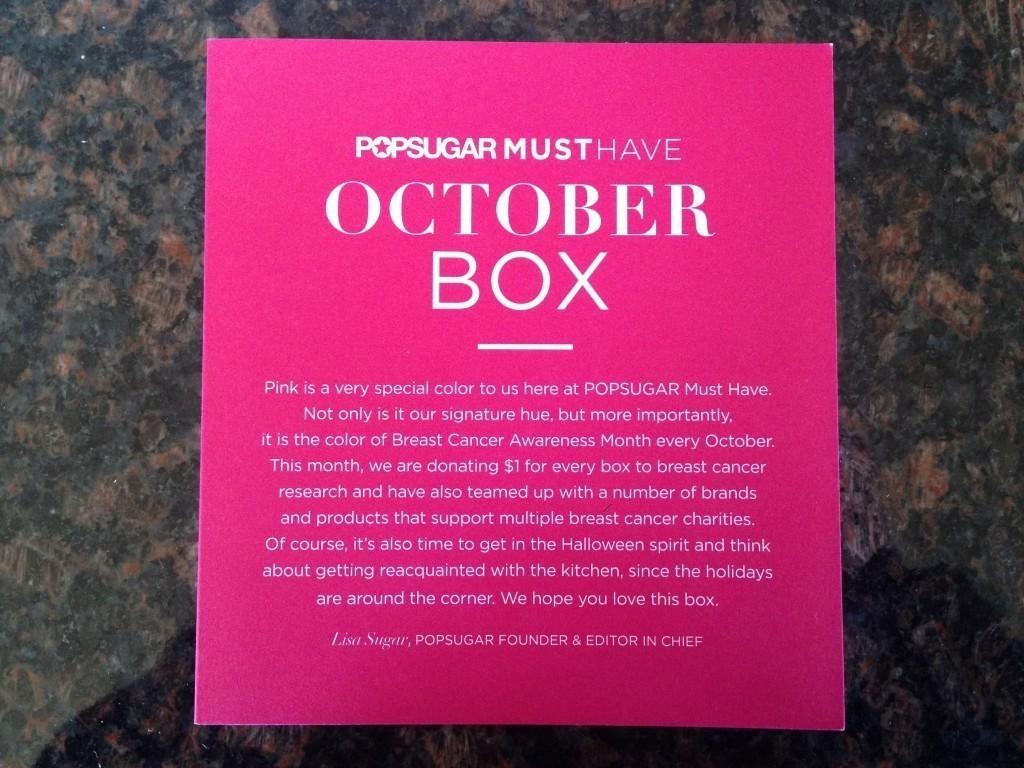 October PopSugar Must Have Box