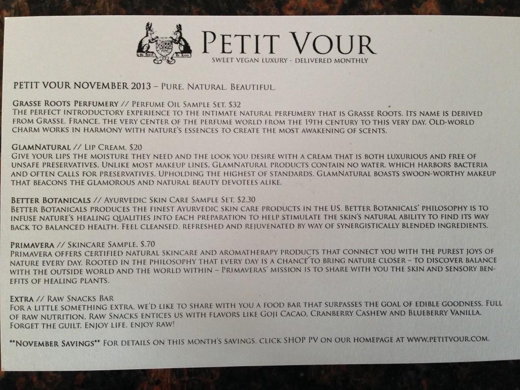 November Petit Vour