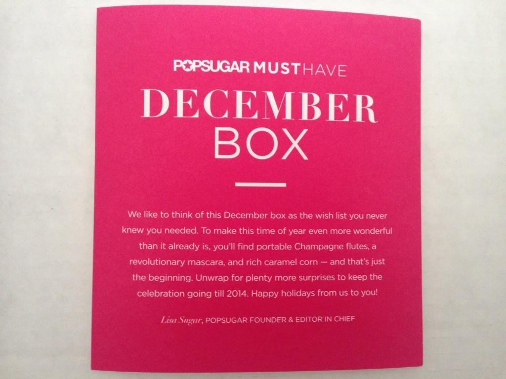December PopSugar Must Have Box