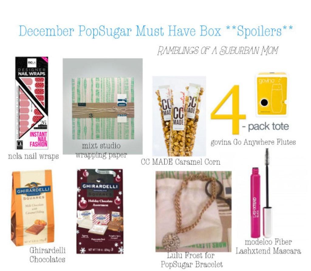 December PopSugar Must Have Box Spoilers