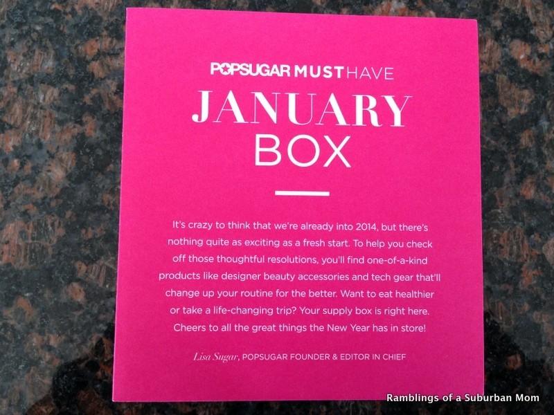January 2014 PopSugar Must Have Box