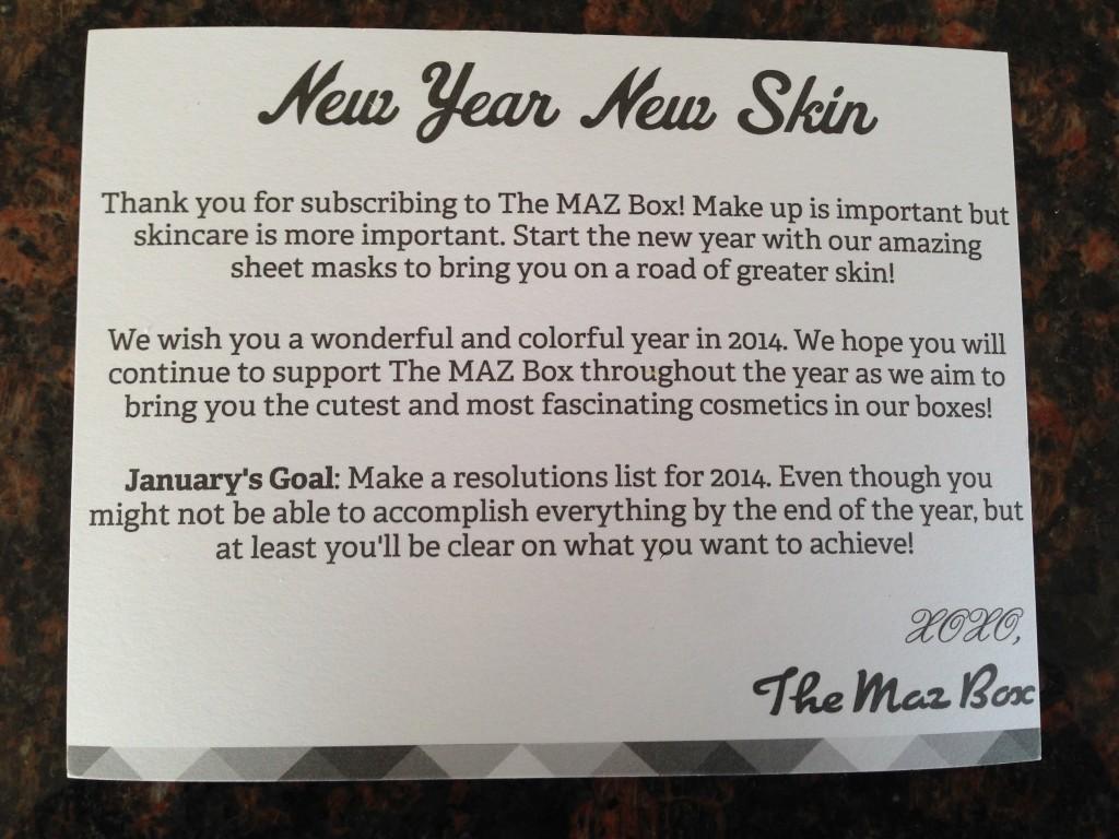 January The Maz Box