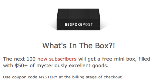 Bespoke Post Bonus Mystery Box!