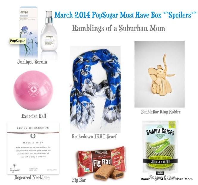 March 2014 PopSugar Must Have Spoilers