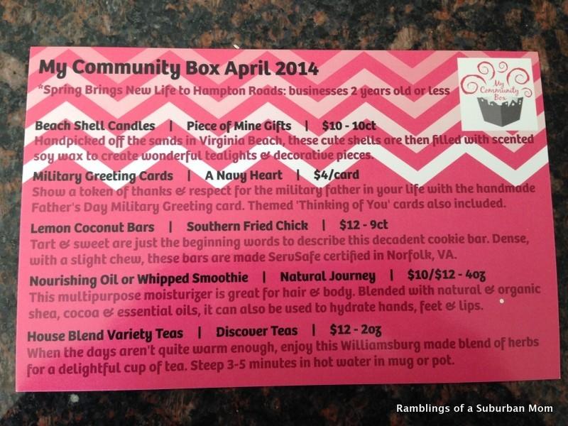 April 2014 My Community Box