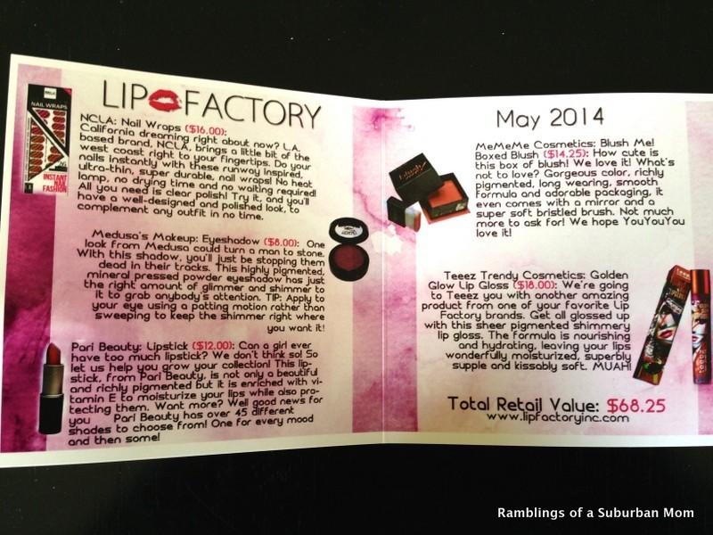 May 2014 Lip Factory, Inc.