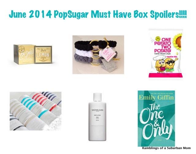 June 2014 PopSugar Must Have Box Spoilers