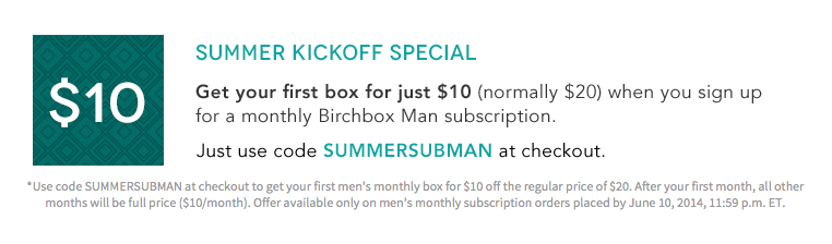 Birchbox Man Coupon Code