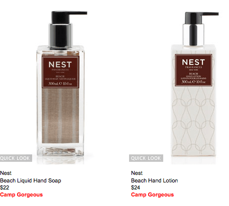 The Nest Beach Hand Lotion and  Soap
