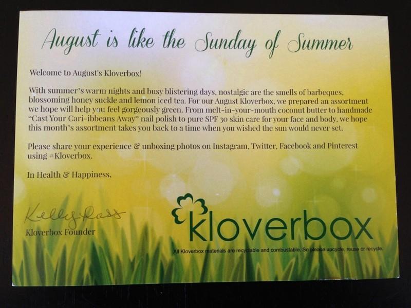 August 2014 Kloverbox