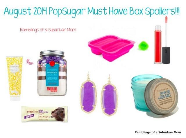 August 2014 PopSugar Must Have Box Spoilers