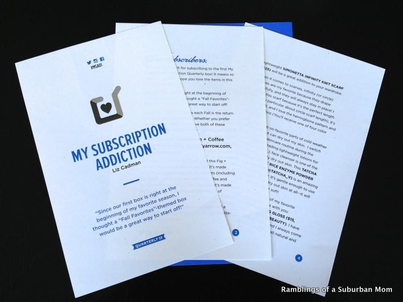 My Subscription Addiction Quarterly Box #MSA01