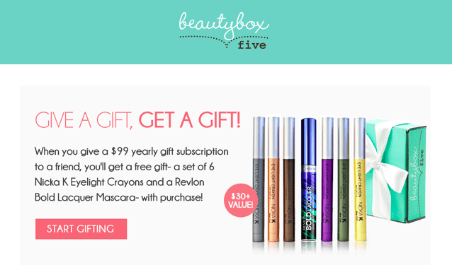 Beauty Box 5 Gift With Purchase