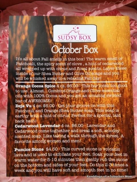 October 2014 Sudsy Box