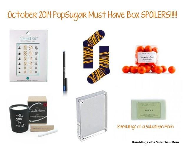 October 2014 PopSugar Must Have Box Spoilers!