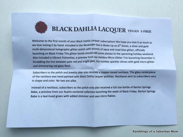 November 2014 Black Dahlia Lacquer